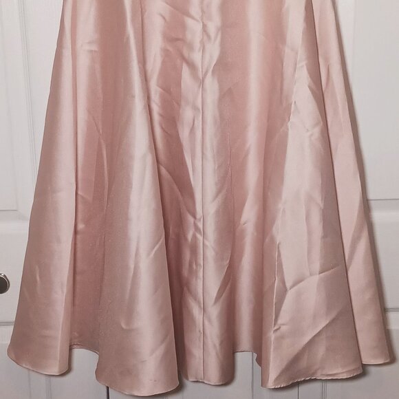 NEW Alfred Sung Spaghetti-Strap Satin Midi Dress‎ Cameo/Blush Pink Size 14 D799 - Picture 8 of 15